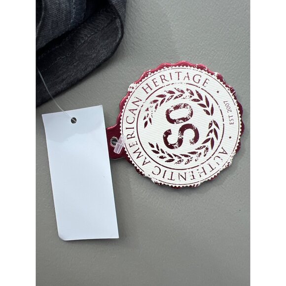 SO American Heritage Hoodie Perfect Tee Women Small 3/4 Sleeve Charcoal Gray NEW - Picture 6 of 9